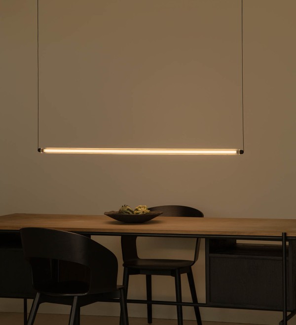 Подвесной светильник LUMINA 1200 1L COLGANTE HORIZ черный LED 24W 2200K