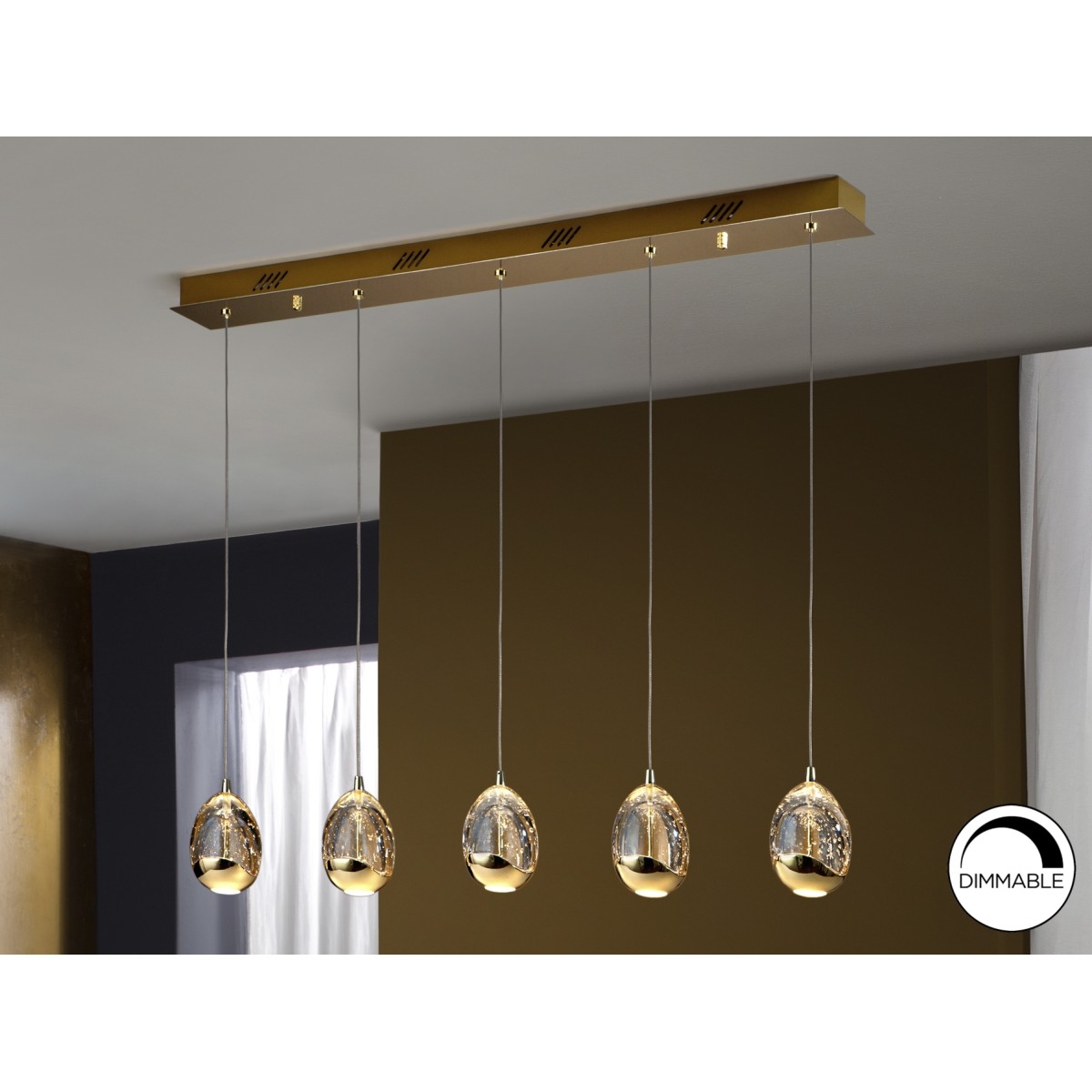 Подвесной светильник Rocio LED 5L золотой