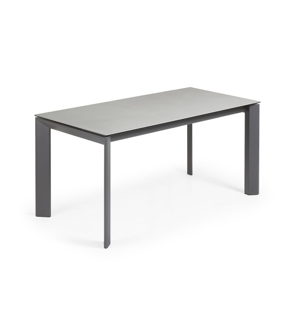 Стол Atta 160 (220) x90 антрацит керамика