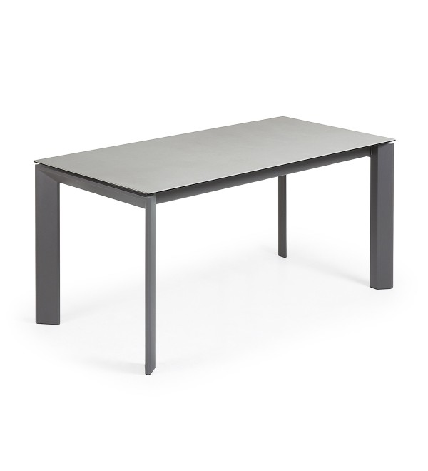 Стол Atta 160 (220) x90 антрацит керамика