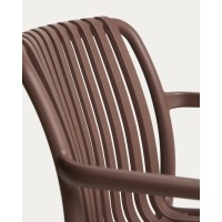 Уличный стул Isabellini из пластика коричневого цвета