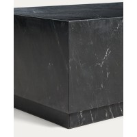 Журнальный столик Sorein из черного мрамора 100 x 50 см