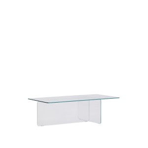 Журнальный столик Zaren из прозрачного закаленного стекла, 120 x 60 см