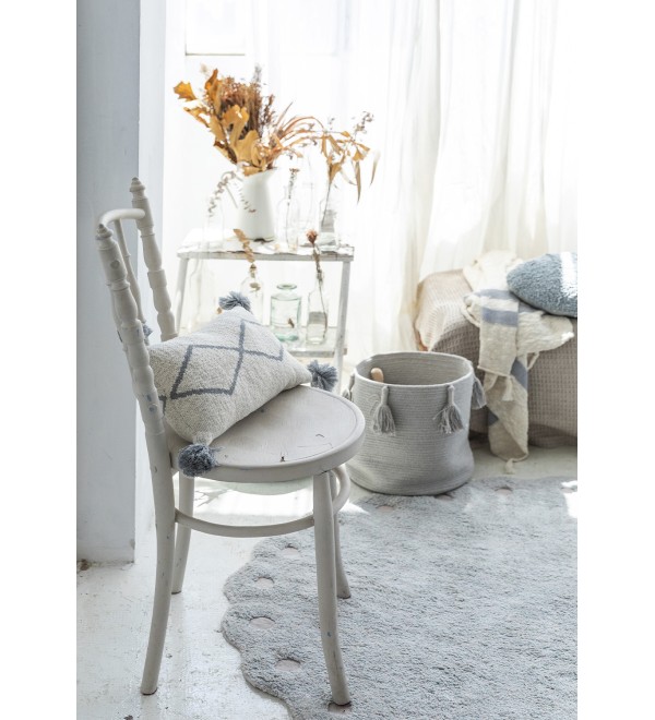 Корзина Древесный жемчужно-голубая 30*30