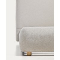Кровать Elero из шенилла цвета экрю для матраса 90 x 200 см