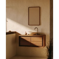 Shamel Зеркало из массива тика с отделкой под орех 45 x 70 см