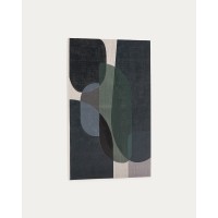 Nemsa абстрактный холст в сине-зеленых тонах, 90 x 60 см