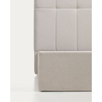 Кровать Darnela из шенилла цвета экрю, для матраса 90 x 200 см