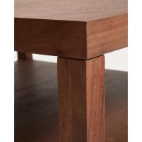 Приставной столик Norani из массива акации с отделкой шпоном акации, 90 x 90 см
