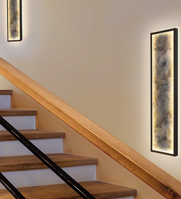 Настенный светильник Stone CCT- черный LED L60