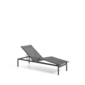 Шезлонг Lesina из алюминия и ткани графитового цвета