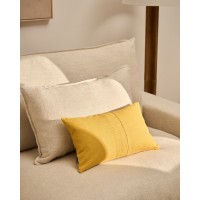 Чехол для подушки Luadia из желтого хлопка с плиссировкой, 30 x 50 см
