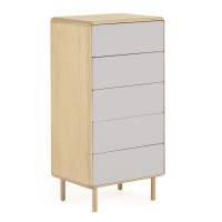 Комод Anielle из массива и шпона ясеня с тремя ящиками 60 x 117 см
