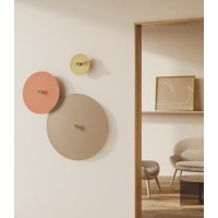 Настенный светильник Flat A1135 черный металл с тканевым диском 1135/60 см