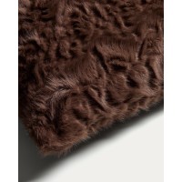 Чехол для подушки Oruma из искусственного меха шоколадно-коричневого цвета, 40 x 60 см