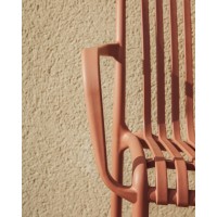 Уличный стул Isabellini из пластика терракотового цвета