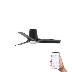 Потолочный вентилятор HEY TUB S Ш900MM черный 3 P LED 10W CCT TUYA