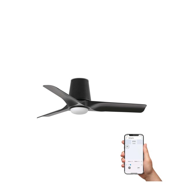 Потолочный вентилятор HEY TUB S Ш900MM черный 3 P LED 10W CCT TUYA