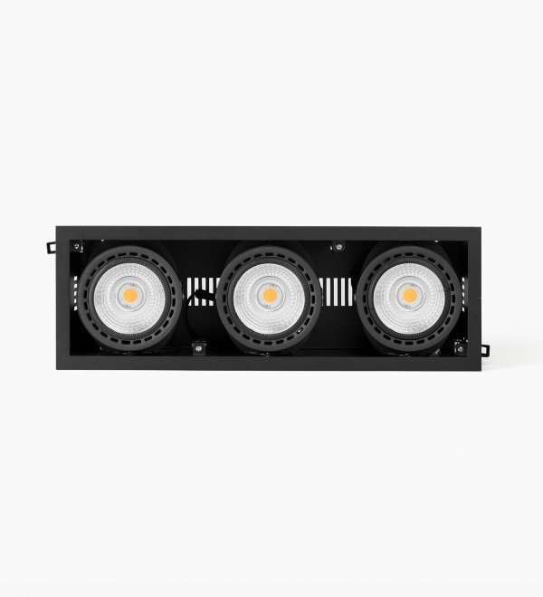 Встраиваемый светильник MINI COLIN-3 черный LED CRI95 54-75W 4000K 56°