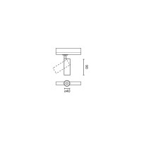 Трековый светильник FOST Ш40 7W белый 35° 3000K CRI97 CASAMBI