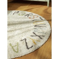 Ковер круглый Алфавит Round ABC (разноцветный) 120D