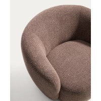 Поворотное кресло Odenia из коричневого микробукле