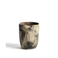 Коричневая керамическая ваза Dirva, 23 см