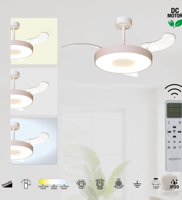 9638 Люстра потолочная-вентилятор COIN FAN MINI SMART