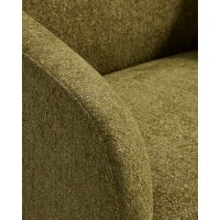 Кресло Milare из оливково-зеленой синели, 83 см