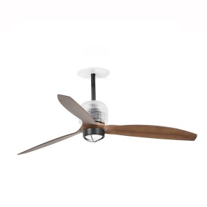 Встраиваемый потолочный вентилятор DECO FAN M, черный/орех, 3000K, TUYA