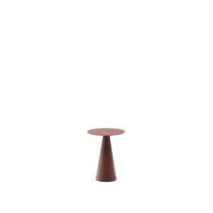 Журнальный столик Wilshire из стекла и стали терракотовый Ø30cm