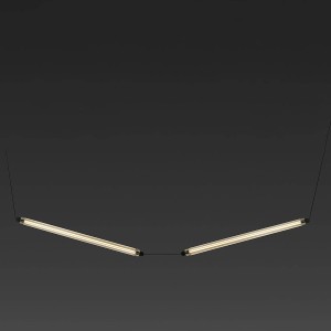 Подвесной светильник LUMINA 600 2L COLG EMP S/M CURVO черный LED 24W 2700K