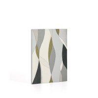 Абстрактный холст Marvilo серо-горчичного цвета 80 x 100 см