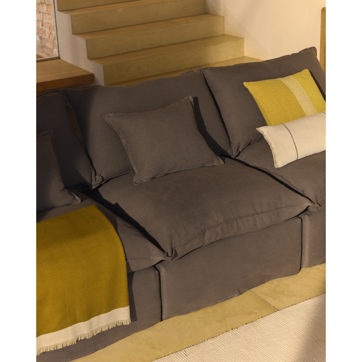Двухцветный шерстяной плед Orlet, 130 x 170 см