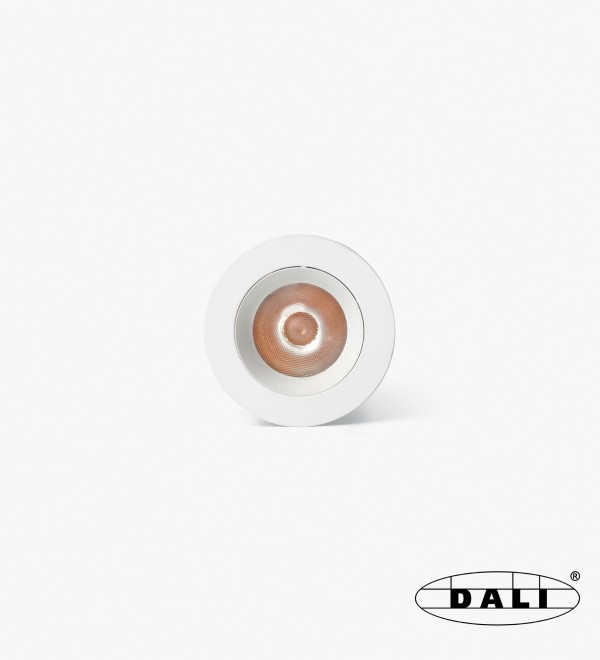 Uno белый/белый встраиваемый даунлайт 8W 24° 3000K CRI90 DALI