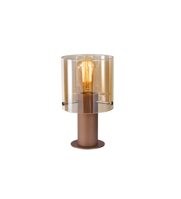 Venize Настольная лампа 1L медный-янтарный