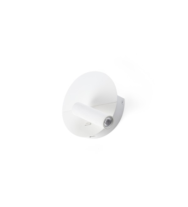 DUAS Бра с ридером белый USB C LED 3W 2700K