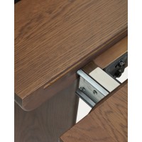Раздвижной стол Jondal из массива и шпона дуба с отделкой под орех, 240 (320) x 100