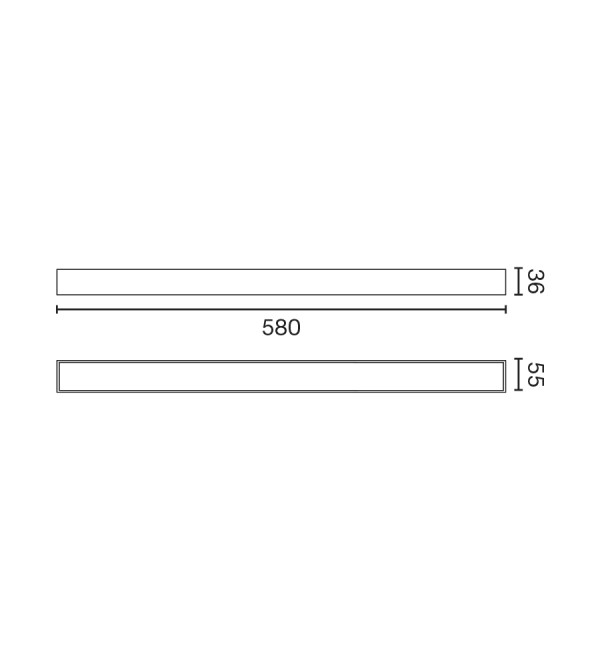 Встраиваемый светильник Via EVO 580 25W 3000K белый DALI PRISM.