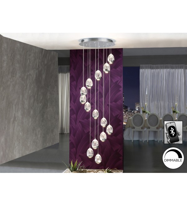 Люстра Rocio LED 14L DIM хром BLUETOOTH 