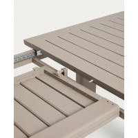 Раздвижной стол Livorno из алюминия цвета таупе, 233(350) x 100 см