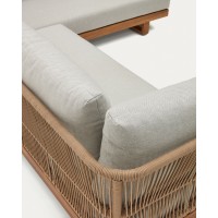 Raco 5-местный угловой диван и журнальный столик из массива акации