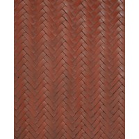 Изголовье кровати Natesa из массива тика и кожи 163 x 60 см