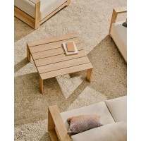 Журнальный столик Ambra из массива акации со светлой отделкой 82,5 x 82,5
