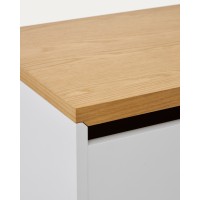 Abilen Сундук из шпона дуба и белого лака 60 x 40 см FSC 100%