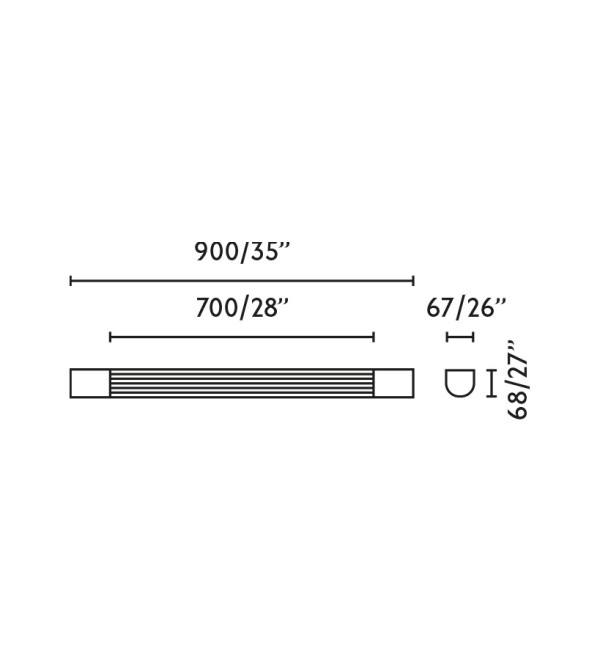 KIVA 900 Настенный светильник хром LED 14W 3000K