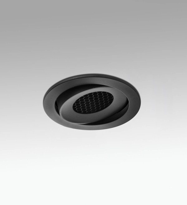 KIVI Встраиваемый светильник ORIENTABLE черный 7W 3000K 36° IP44