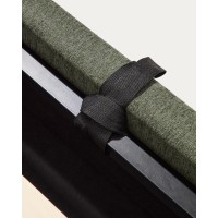 Кровать Darnela из шенилла цвета мха, для матраса 90 x 200 см