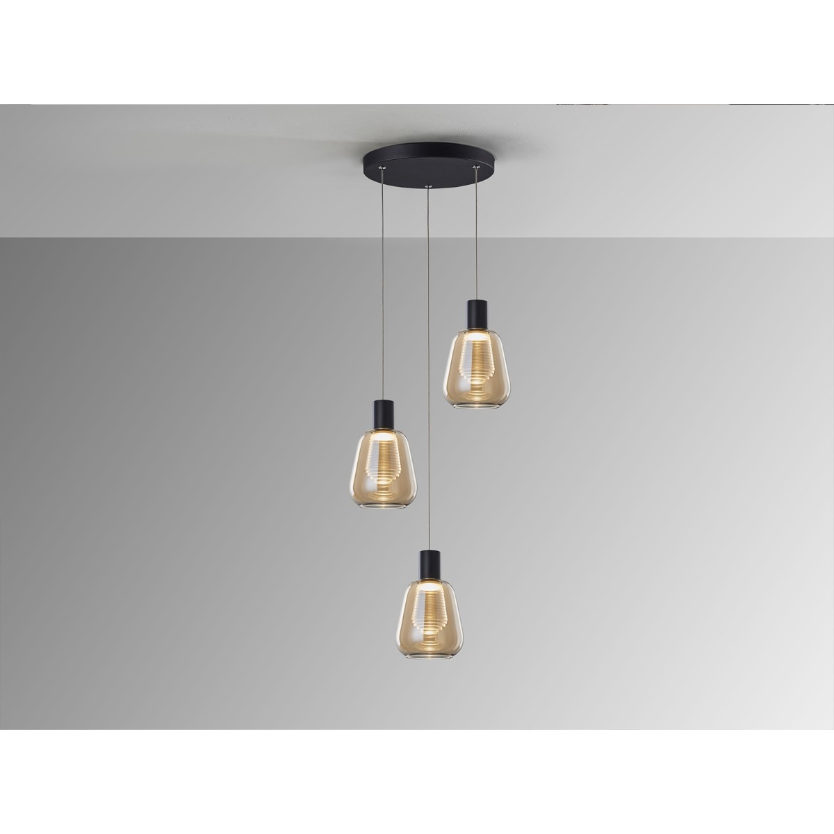 Люстра Carisa 3L золотая D35