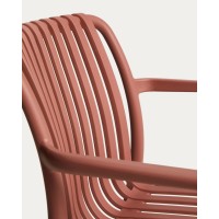 Уличный стул Isabellini из пластика терракотового цвета